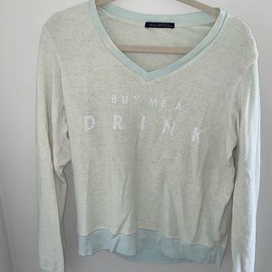 WILDFOX LIGHT BLUE BUY ME A DRINK SWEATSHIRT